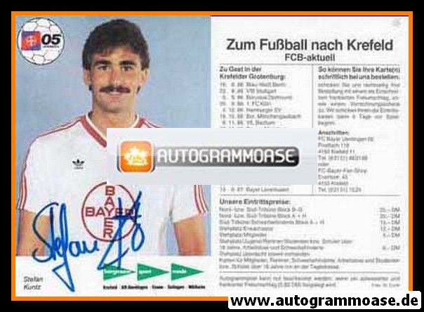 Autogramm Fussball | KFC Uerdingen 05 | 1986 | Stefan KUNTZ