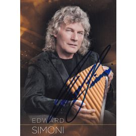 Autogramm Pan-Flöte | Edward SIMONI | 2014 "Melodien Meines Herzens" (Portrait Color MCP)