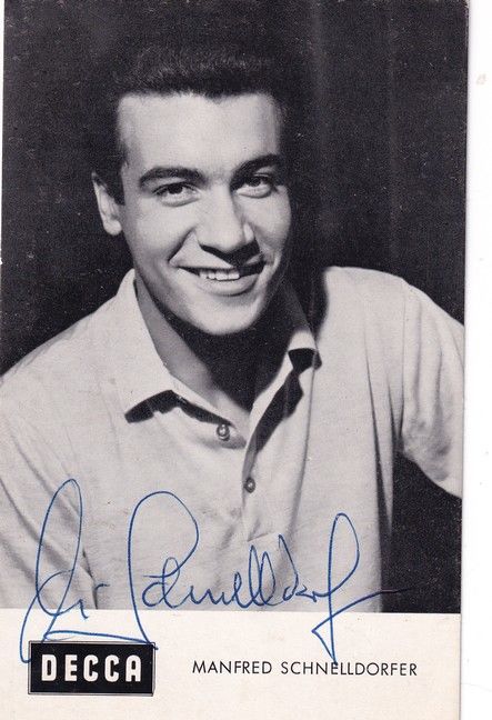 Autogramm Schlager | Manfred SCHNELLDORFER | 1964 "Wenn Du Mal Allein Bist" (Decca)