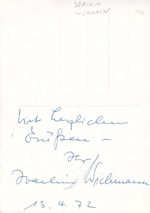 Autogramm Schauspieler | Joachim WICHMANN | 1970er (Portrait SW)