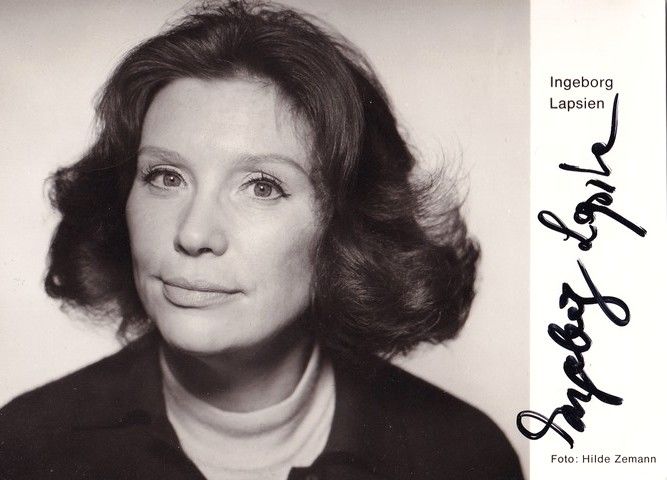 Autogramm Schauspieler | Ingeborg LAPSIEN | 1990er (Portrait SW Rüdel) Zemann 2