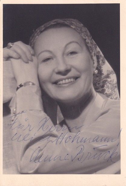 Autogramm Schauspieler | Änne BRUCK | 1950er (Portrait SW)
