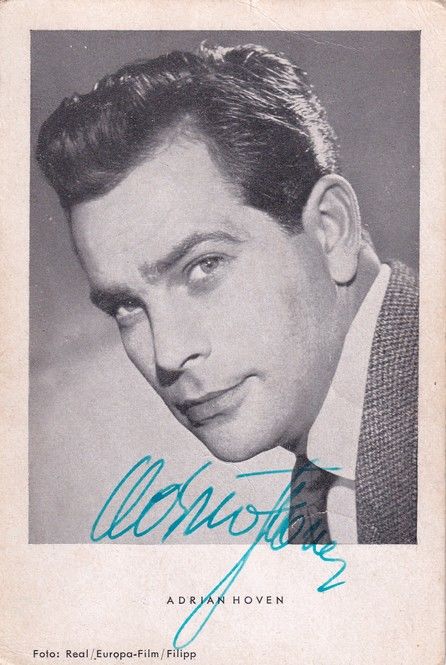 Autogramm Schauspieler | Adrian HOVEN | 1950er (Portrait SW) Real