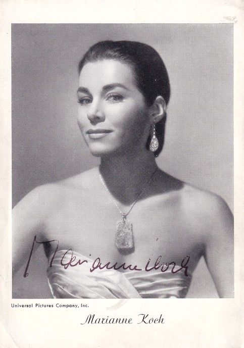 Autogramm Schauspieler | Marianne KOCH | 1960er (Portrait SW) Universal Pictures