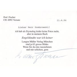 Brief Schauspieler | O. W. FISCHER | 1994 (Engelsknabe)