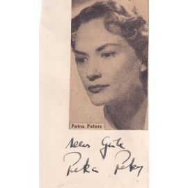 Autograph Schauspieler | Petra PETERS (1950er)