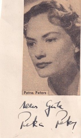 Autograph Schauspieler | Petra PETERS (1950er)