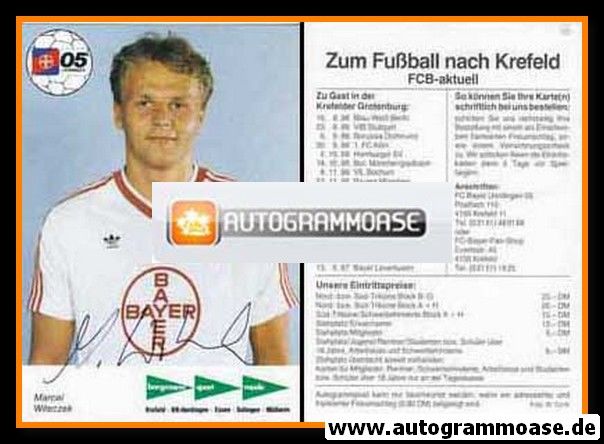 Autogramm Fussball | KFC Uerdingen 05 | 1986 | Marcel WITECZEK