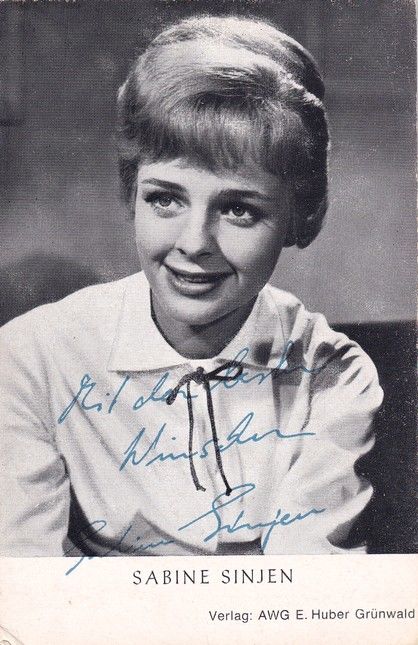 Autogramm Schauspieler | Sabine SINJEN | 1960er (Portrait SW) AWE