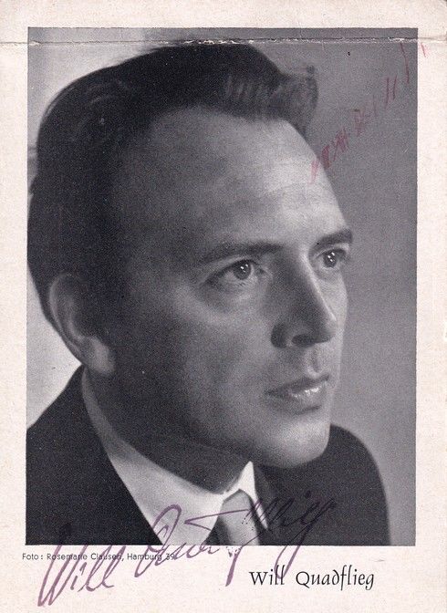 Autogramm Schauspieler | Will QUADFLIEG | 1940er (Portrait SW) _