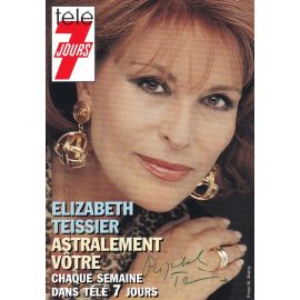 Autogramm Astrologie | Elizabeth TEISSIER | 1990er (Portrait Color) Tele7 1
