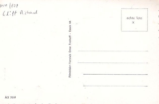 AK Pop (UK) | Cliff RICHARD | 1960er (Portrait SW)