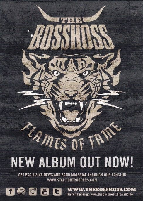 Autogramm Rock | THE BOSSHOSS | 2013 "Flames Of Fame" (Gruppenbild Color)