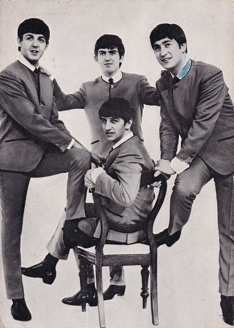 AK Pop (UK) | THE BEATLES | 1960er (Portrait SW) Electrola _