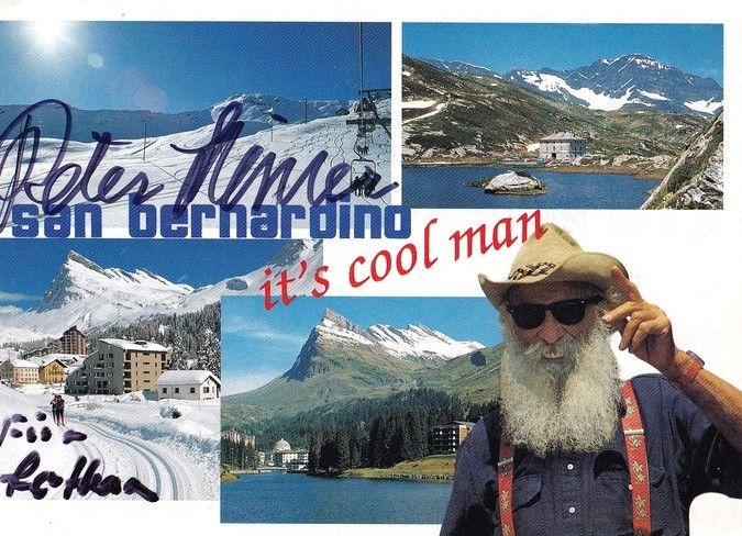 Autogramm Pop | Peter STEINER | 1990er (Collage Color) San Bernardino