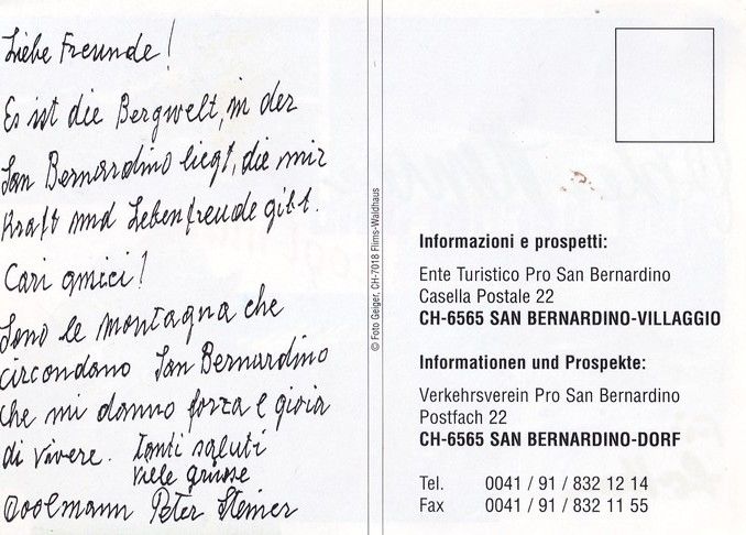 Autogramm Pop | Peter STEINER | 1990er (Collage Color) San Bernardino
