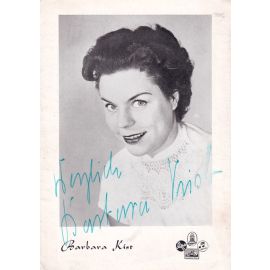 Autogramm Schlager | Barbara KIST | 1954 "Du Bist Der Mann" (Portrait SW Electrola)
