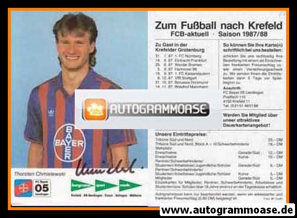 Autogramm Fussball | KFC Uerdingen 05 | 1987 | Thorsten CHMIELEWSKI