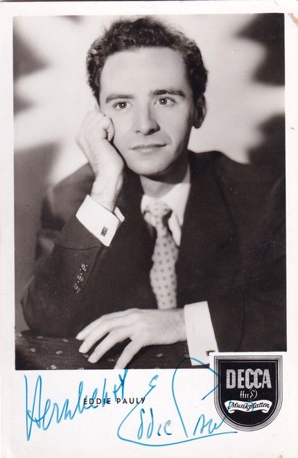 Autogramm Schlager | Eddie PAULY | 1950er (Portrait SW) Decca 