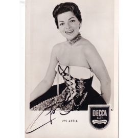 Autogramm Schlager | Lys ASSIA | 1950er (Portrait SW) Decca 3