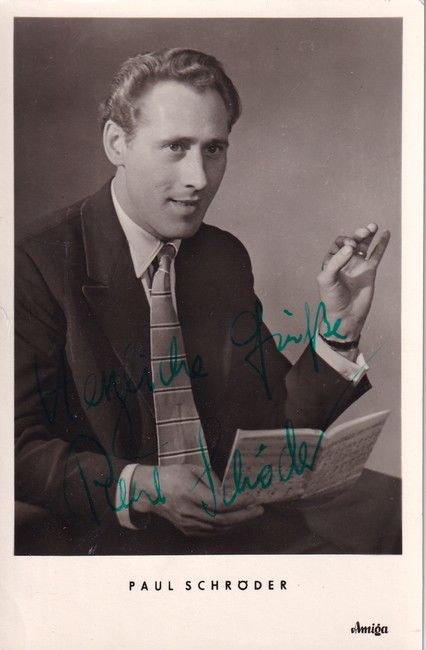 Autogramm Schlager | Paul SCHRÖDER | 1950er (Portrait SW) VEB DDR 