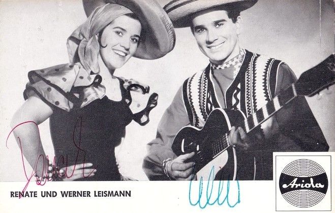 Autogramme Schlager | Renate + Werner LEISMANN | 1963 "Im Kleinen Dorf Am Rio Grande" (Ariola)