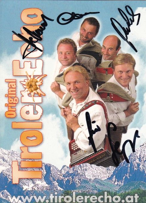 Autogramme Volksmusik | ORIGINAL TIROLER ECHO | 2000er (Portrait Color) MCP