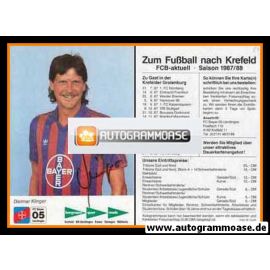 Autogramm Fussball | KFC Uerdingen 05 | 1987 | Dietmar KLINGER