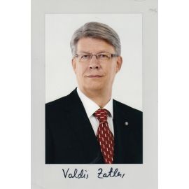 Autogramm Politik | Lettland | Valdis ZATLERS | 2010er Foto (Portrait Color) Präsident