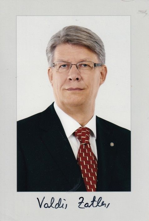 Autogramm Politik | Lettland | Valdis ZATLERS | 2010er Foto (Portrait Color) Präsident