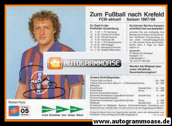 Autogramm Fussball | KFC Uerdingen 05 | 1987 | Robert PRYTZ