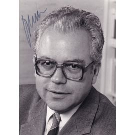 Autogramm Politik | Schweiz | Walter BUSER | 1980er Foto (Portrait SW) Bundeskanzler