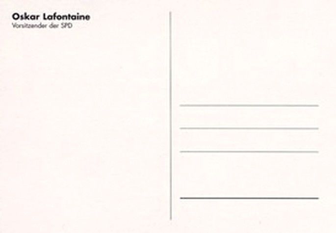 Autogramm Politik | SPD | Oskar LAFONTAINE | 1990er (Portrait Color) 2