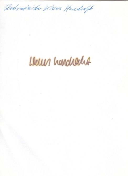Autogramm Politik | Klaus Hanchecht ? | 1990er Foto (Portrait SW) Staatsminister