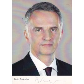 Autogramm Politik | Schweiz | Didier BURKHALTER | 2010er (Portrait Color) Bundespräsident