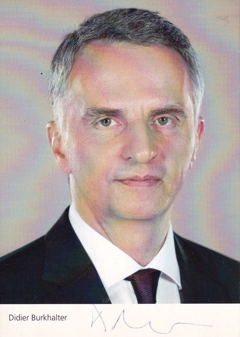 Autogramm Politik | Schweiz | Didier BURKHALTER | 2010er (Portrait Color) Bundespräsident
