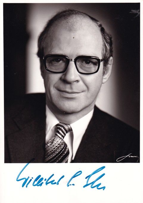Autogramm Politik | Österreich | Willibald PAHR | 1980er Foto (Portrait SW) Aussenminister