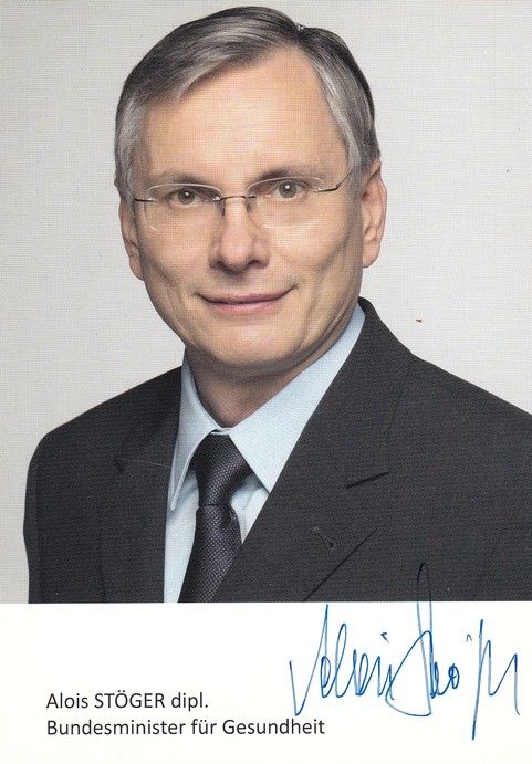 Autogramm Politik | Österreich | Alois STÖGER | 2010er (Portrait Color) Gesundheitsminister