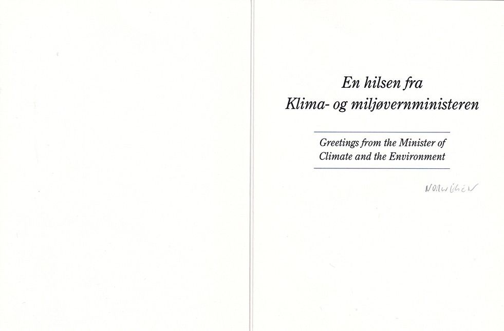 Autogramm Politik | Norwegen | Tine SUNDTOFT | 2010er (Portrait Color) Umweltminister
