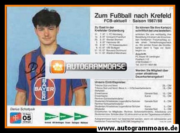 Autogramm Fussball | KFC Uerdingen 05 | 1987 | Darius SCHOLTYSIK