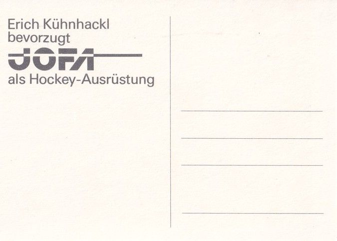 Autogramm Eishockey | DEB | 1980er | Erich KÜHNHACKL (Portrait Color) JOFA