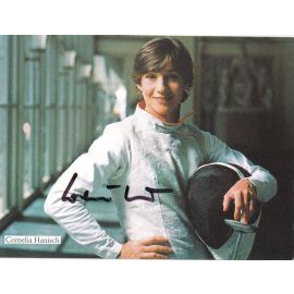 Autogramm Fechten | Cornelia HANISCH | 1985 (Portrait Color die1822) OS-Gold