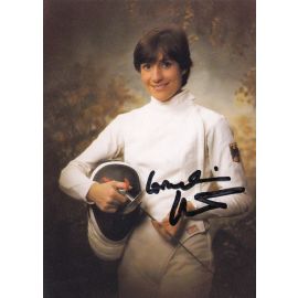 Autogramm Fechten | Cornelia HANISCH | 1983 (Portrait Color Sparkasse) OS-Gold