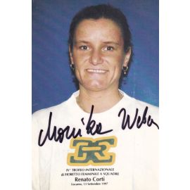 Autogramm Fechten | Monika WEBER | 1999 (Portrait Color) OS-Silber