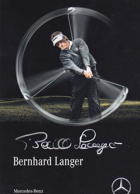 Autogramm Golf | Bernhard LANGER | 2018 (Portrait Color) Mercedes