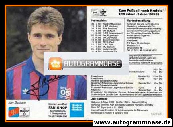 Autogramm Fussball | KFC Uerdingen 05 | 1988 | Jan BARTRAM