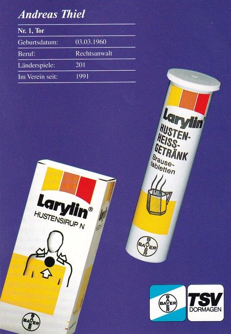 Autogramm Handball | TSV Bayer Dormagen | 1990er Larylin | Andreas THIEL