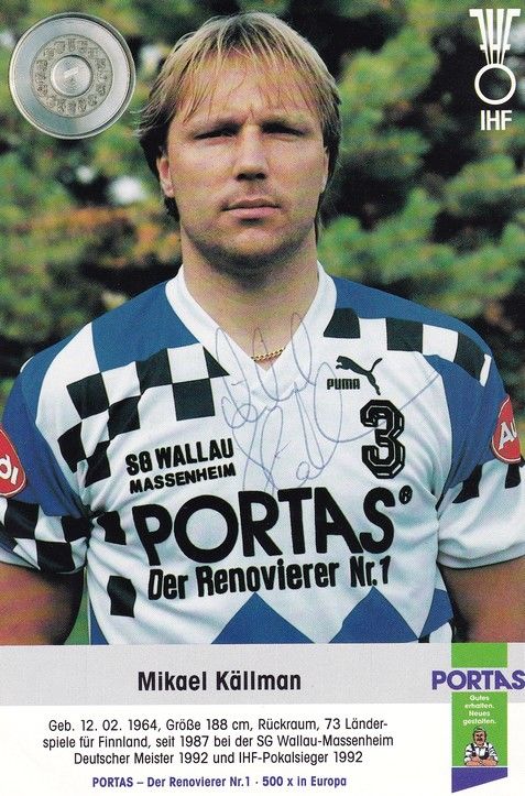 Autogramm Handball | SG Wallau/Massenheim | 1992 | Mikael KÄLLMAN