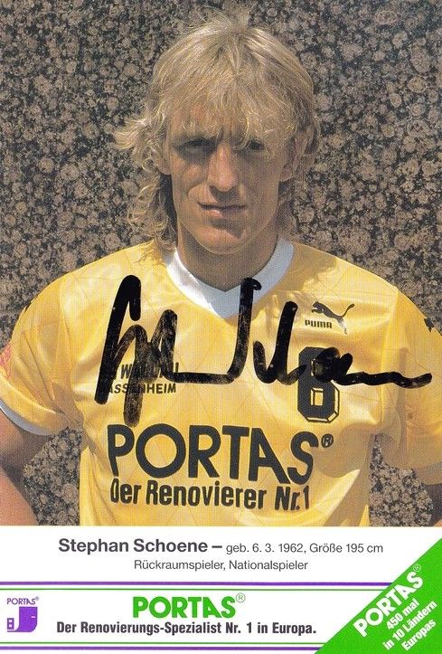 Autogramm Handball | SG Wallau/Massenheim | 1990er Portas gelb | Stephan SCHOENE