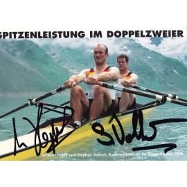 Autogramme Rudern | Andreas HAJEK + Stephan VOLKERT | 1998 (Rennszene Color MEAG) OS-Gold